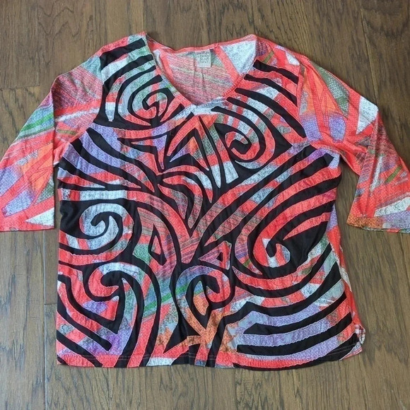 Parsley and Sage Cut  Away Boho Top - Picture 1 of 4